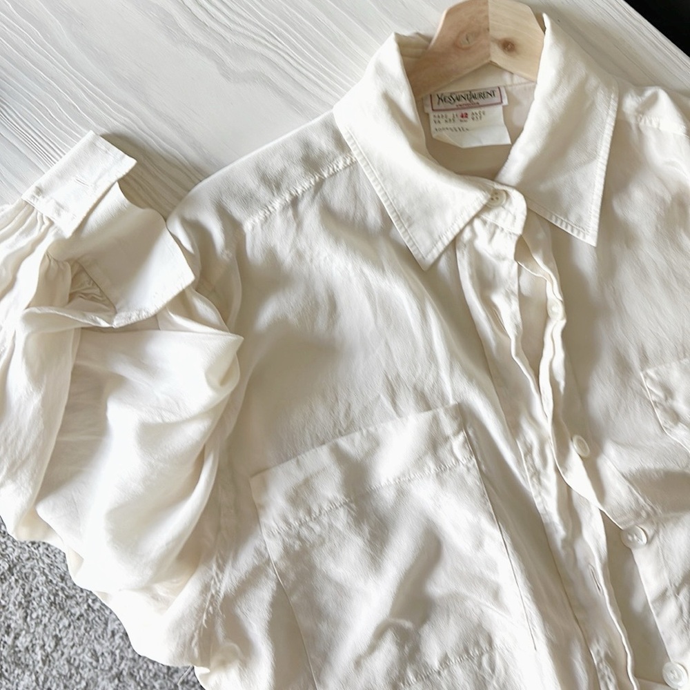 Yves Saint Laurent White Button Down Shirt